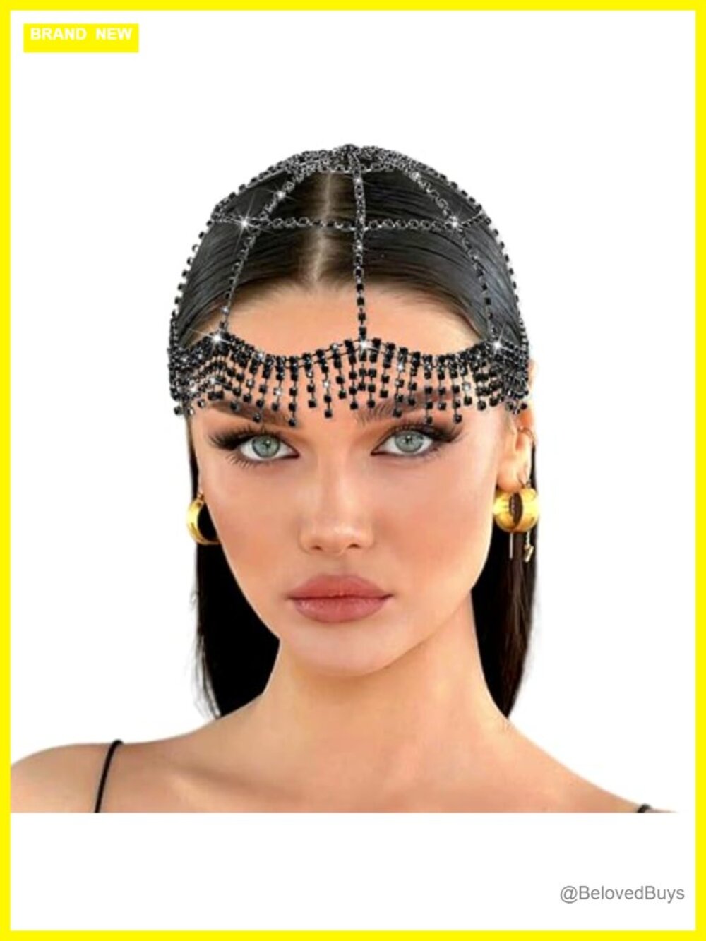 Rhinestone Metal Headpiece 1920s Gatsby Flapper Headband